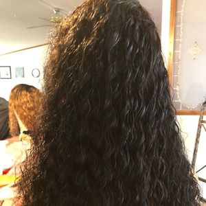24 inch Brazilian deep wave 13x6 lace front wig